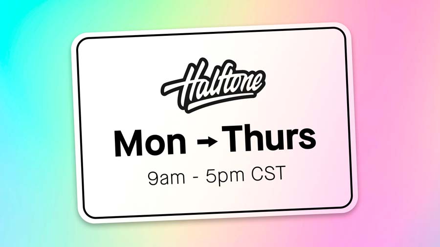 Halftone hours