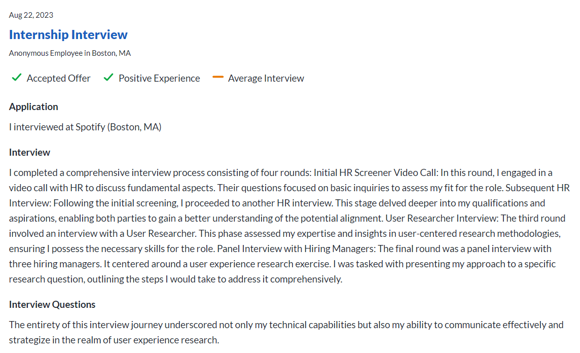 Internship Interview