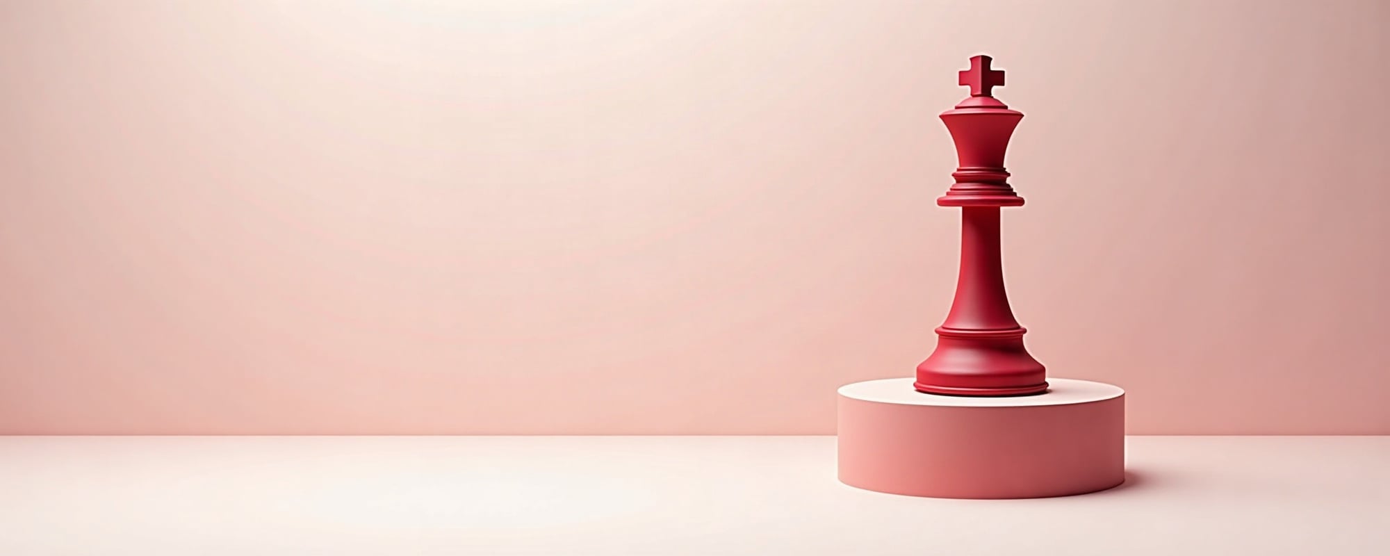 Abstract paper-cut illustration: a single chess knight piece standing on a rounded plinth